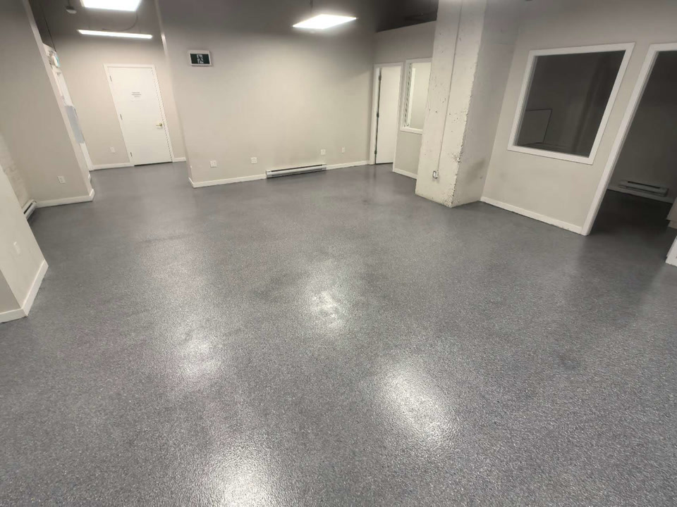 After — common area — Institutional · Vancouver · Flake + safety markings