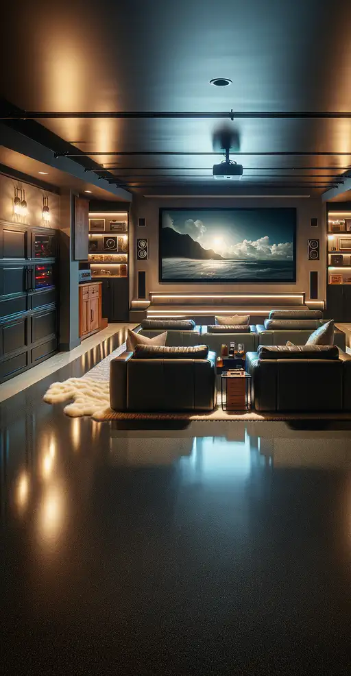 Cinematic Garages: Creating Home Theaters with Style with Deluxe Coating Vancouver