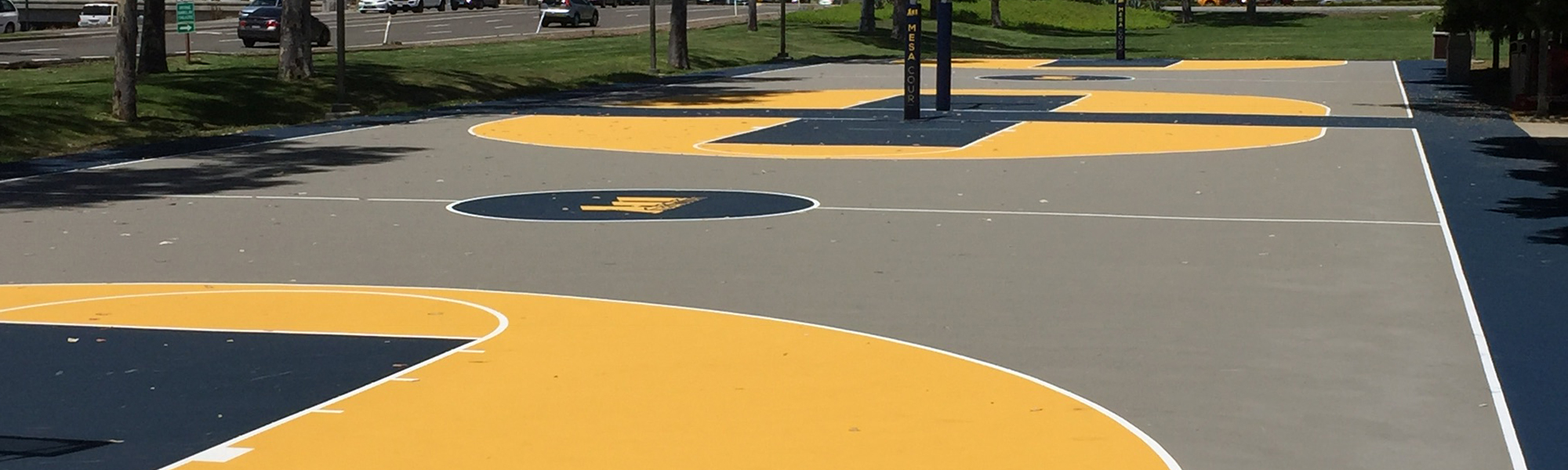 basketball court epoxy line markings Vancouver